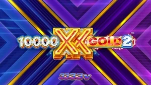 Tampilan antarmuka slot 10,000 X Gold 2 dengan simbol emas dan mekanisme Stack Xpand